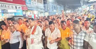 Thousands of Congress workers hold candlelight march in Goalpara, demand justice for Zubeen Garg