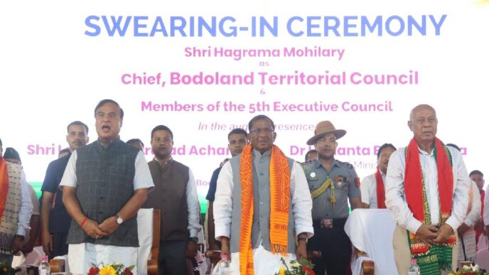 Hagrama Mohilary sworn in as BTC chief for historic fourth term