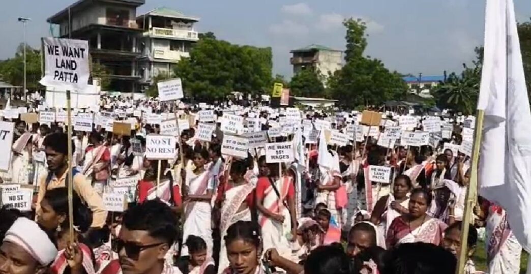Massive tribal protest in Mushalpur demands Scheduled Tribe recognition and higher wages