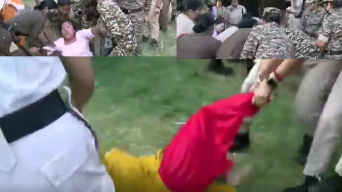 Police drag indigenous women over land rights in Silsako: ‘Reminds me of British rule,’ says Mira Borthakur
