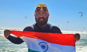 Assam's Elvis Ali Hazarika sets new milestone with historic 64-km Mandovi–Zuari two-way swim in Goa