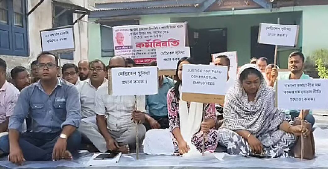 Assam’s P&RD contract staff rise in revolt, demand job security and fair pay