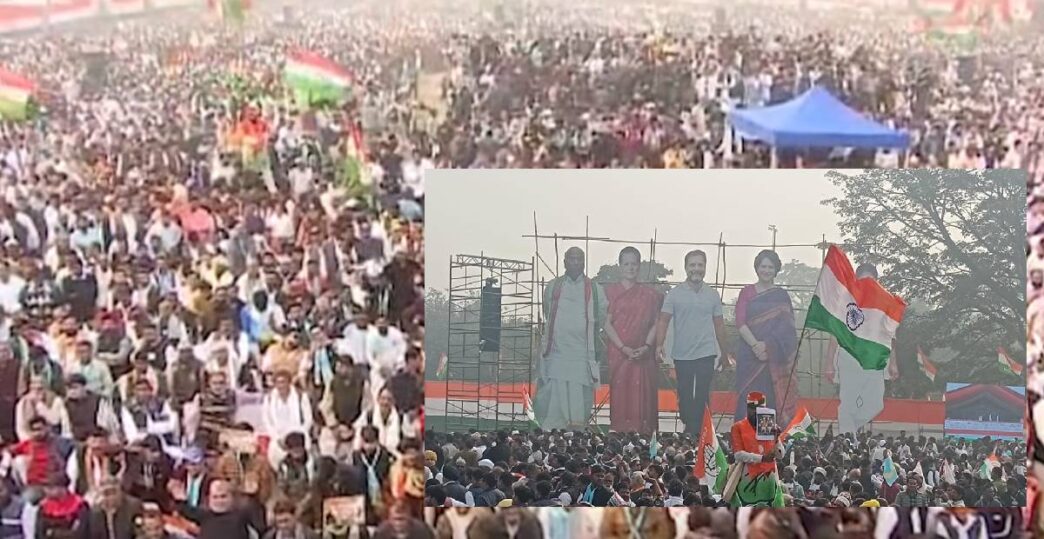 Congress holds ‘Vote Chor, Gaddi Chhod’ rally at Ramlila Maidan, targets govt and EC