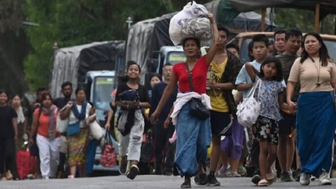 Families leave homes for safety as Manipur govt begins resettlement in Bishnupur