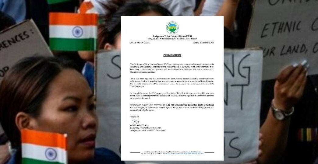 ITLF calls peaceful sit-in protest in Churachandpur, raises alarm over buffer zone violations