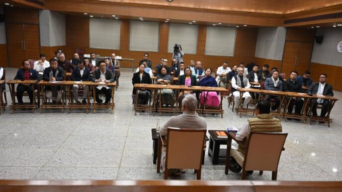 Manipur under President’s rule: BJP MLAs hold key deliberations in Delhi