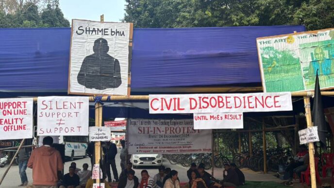 Tezpur University students mark 100 days of protest, await response