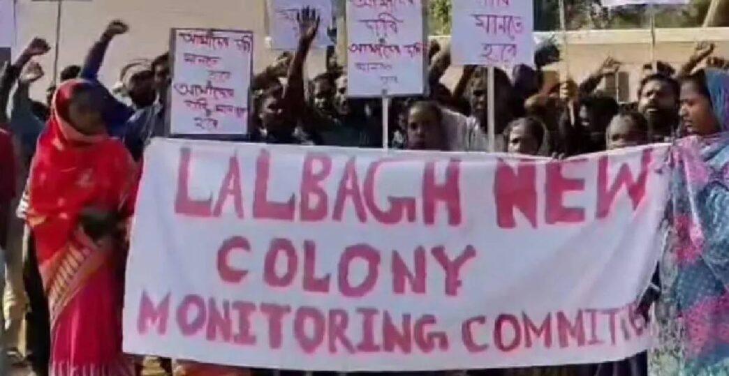 Tea garden workers protest in Cachar, allege broken promises on land and housing
